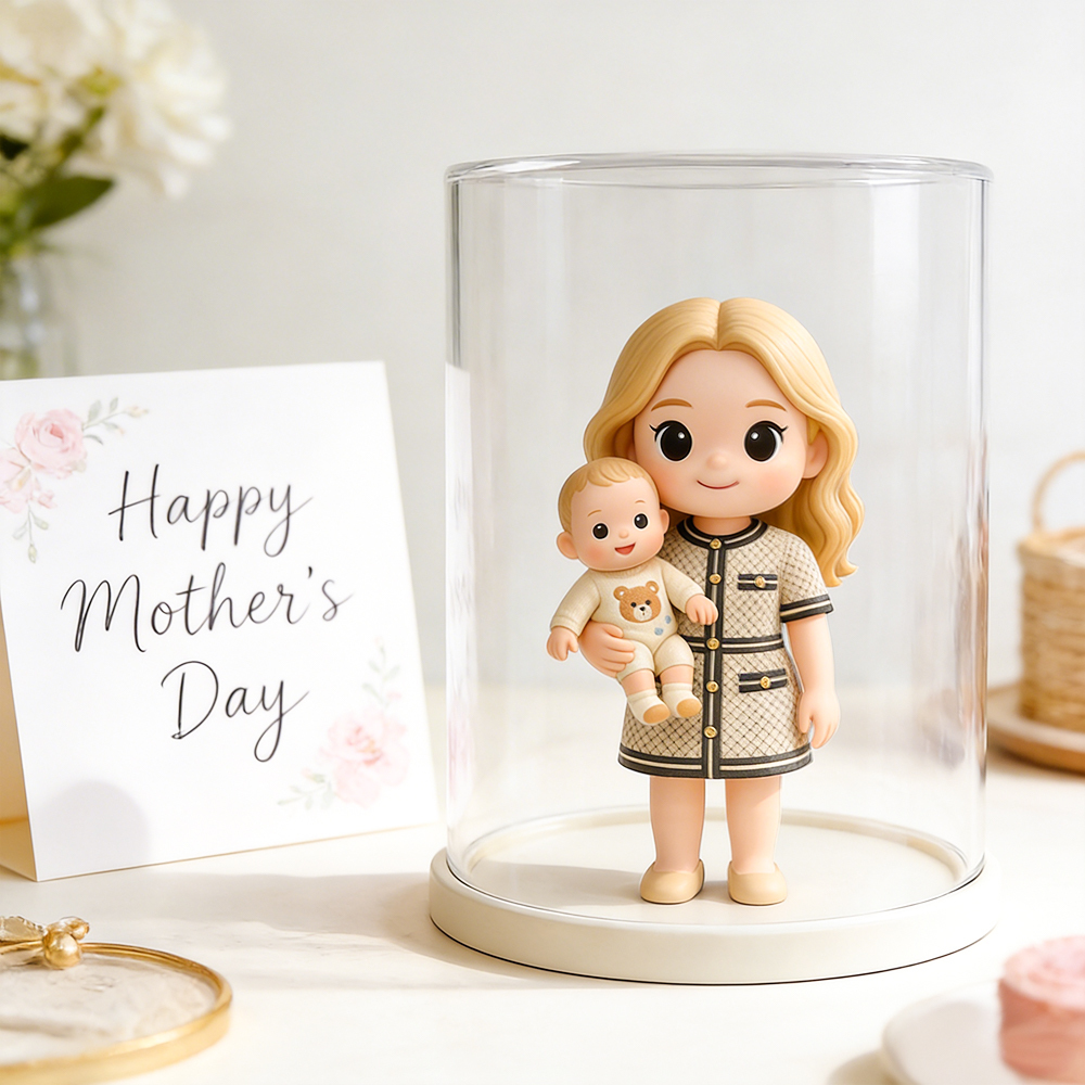 Statuetta 3d Personalizzata Da Foto, Regalo Per La Mamma, Ricordo Per La Festa Della Mamma. - 