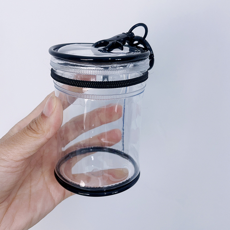 (adatto A Personaggi Da 6-8 Cm) Ciondolo Per Borsa A Forma Di Cilindro Nero Con Gancio A Moschettone