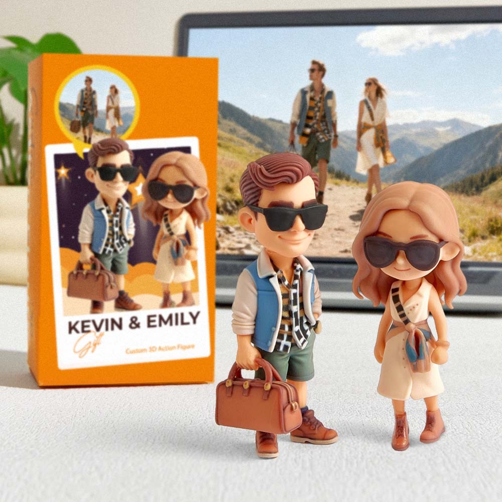 Custom 3D Mini Figure from Your Photo Personalized Unique & Memorable Gift for Couple