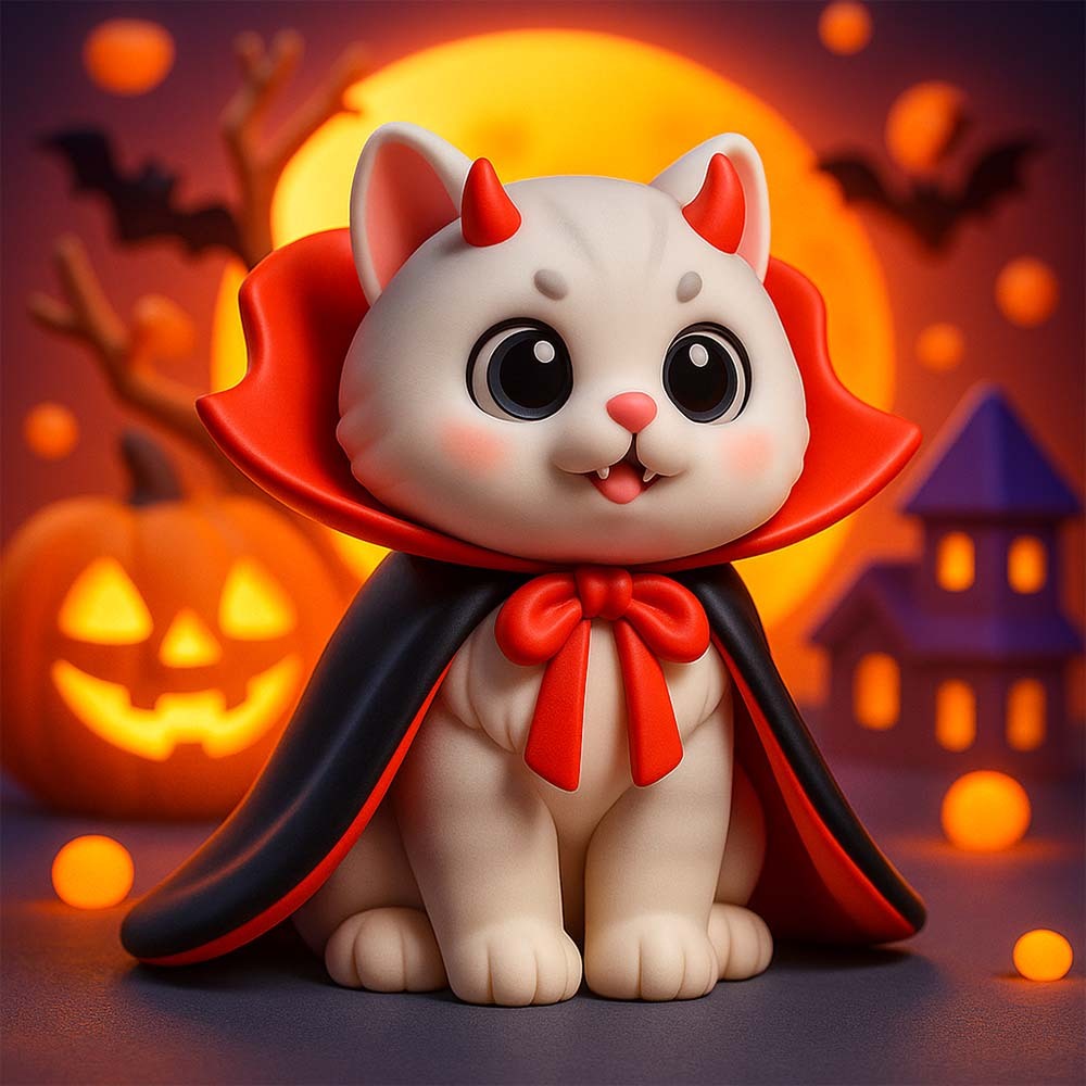 Custom Spooky Family 3D Figure Kid Safe Halloween Decor Gift Set for Children