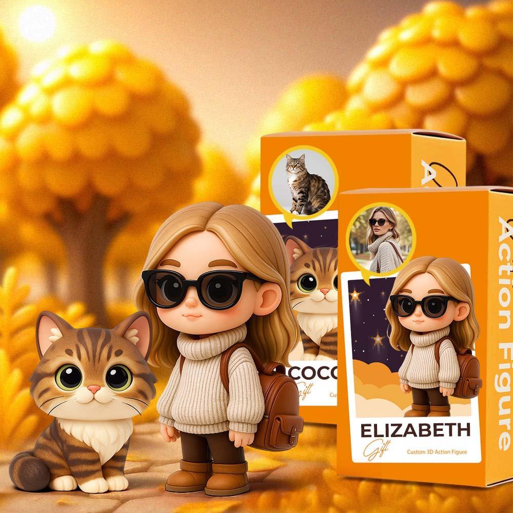 Custom 3D Action Figure From Your Photo Personalized Toy Figure Custom Action Figure Gifts For Pet Lovers