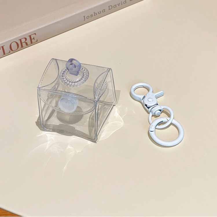 4×4cm Mini Ice Cube Pendant Storage Bag Clear Dustproof Carry Case for Small Charms