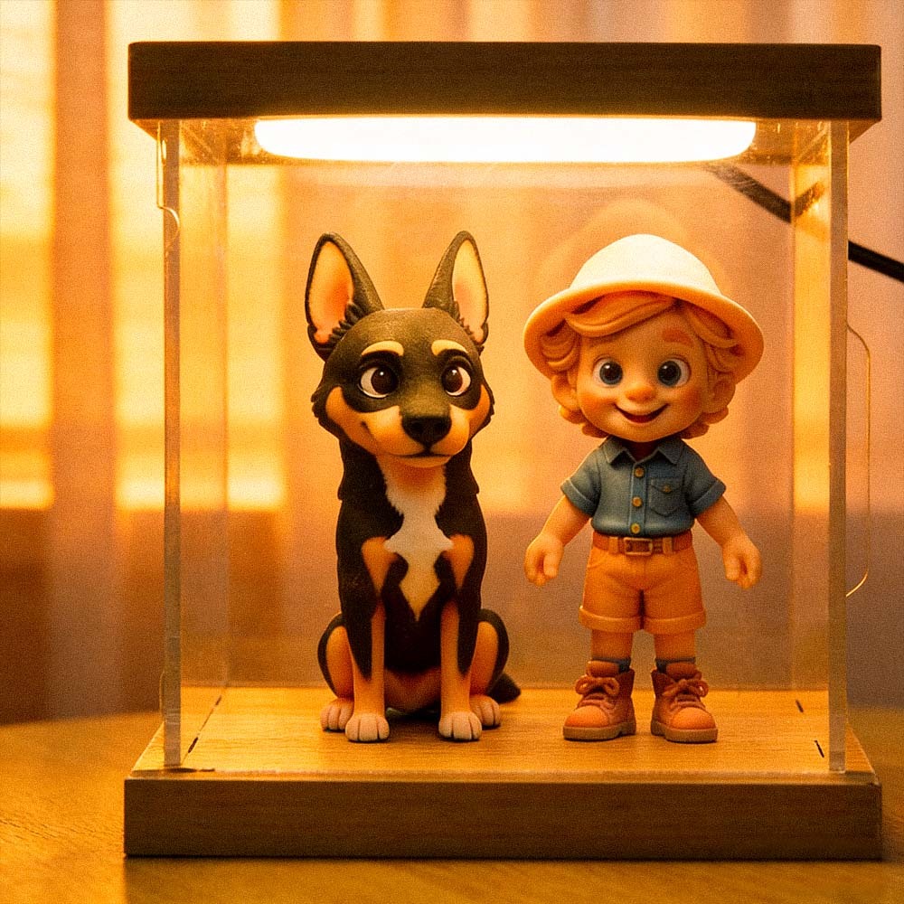 Mini Figura Con Foto Personalizzata, Luce Led, Decorazione Per La Casa, Regalo Romantico Unico Per Coppie, Compleanni, Anniversari E Occasioni Speciali - 