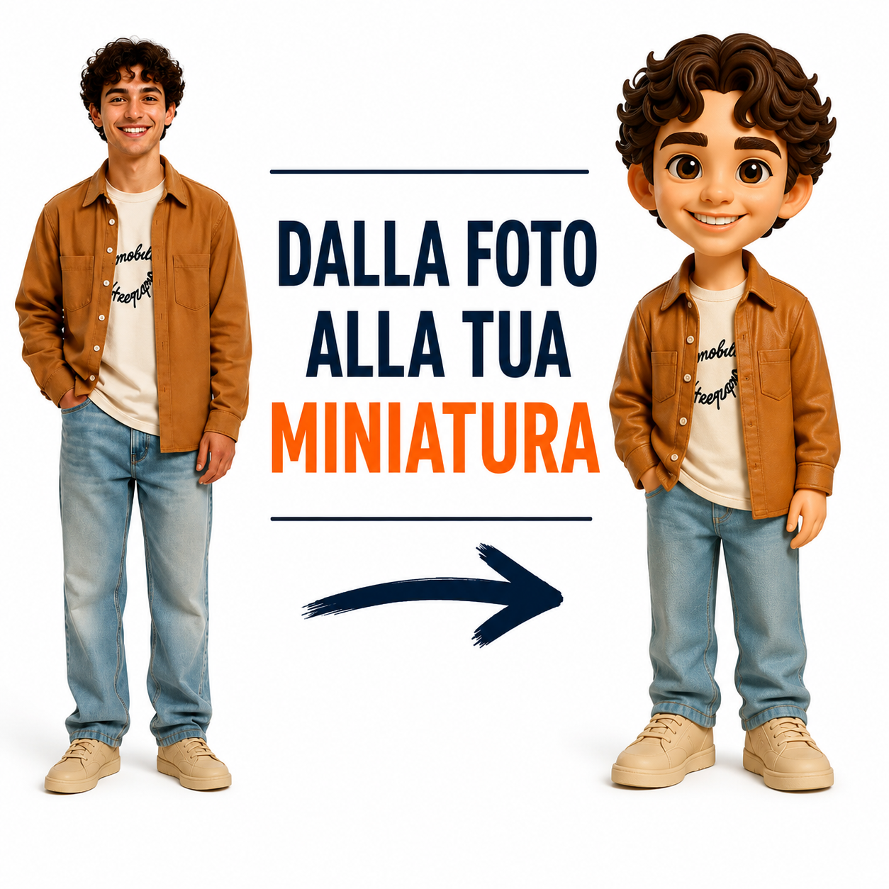 Action Figure 3d Personalizzata Dalla Tua Foto. Personaggio Giocattolo Personalizzato. Regalo Unico E Memorabile Per Amanti, Fidanzati E Fidanzate.