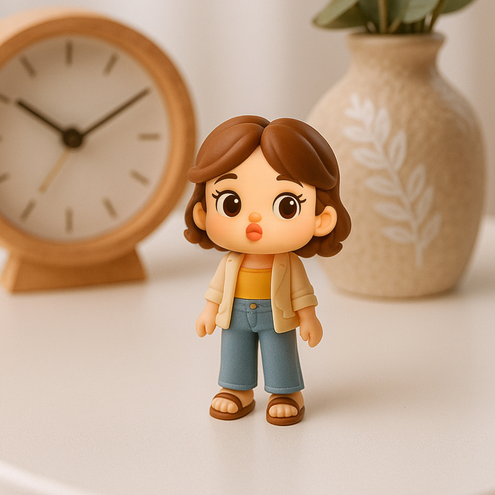 Custom Cute Pouting Style Toy Figure 3D Mini Figures Personalized Photo Blind Box Unique Gift for Mum, Wife, Girlfriend, Daughter and Friends