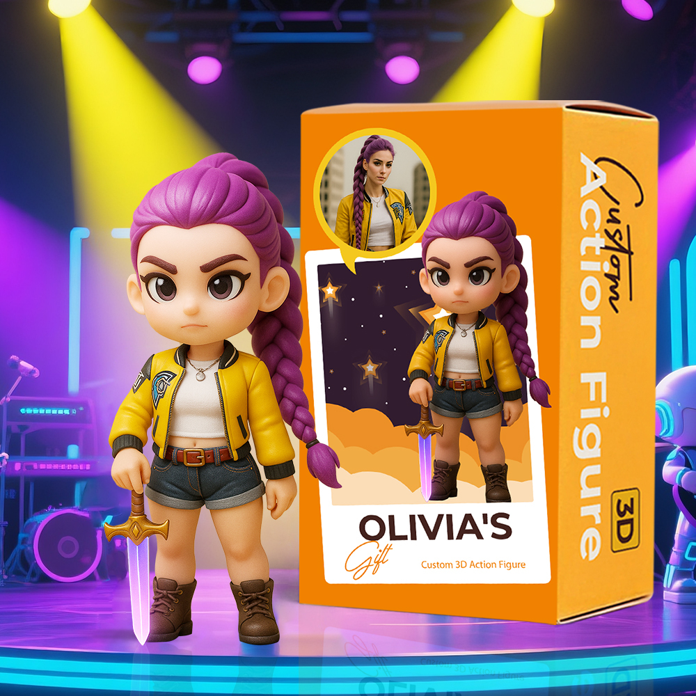 Custom 3D Cosplay Cartoon Figure from Your Cos Photo Chibi Style Character Figurine with Detailed Costume and Accessories Perfect Birthday Gift for Your Fellow Coser