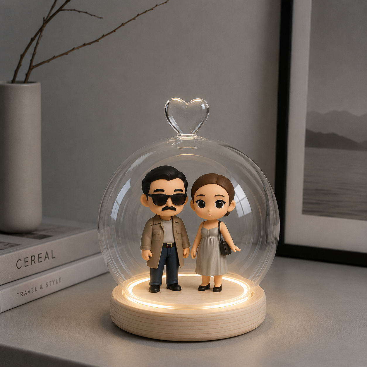 Figura Fotografica 3D Personalizzata Luce Notturna Lampada Fotografica Personalizzata Regali Unici Di Compleanno Per Anniversario Per L'arredamento Della Camera Delle Coppie - 
