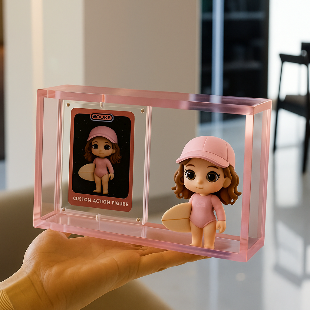 Personaggio Dei Cartoni Animati 3d Personalizzato Con Scatola Espositiva E Biglietto Da Visita, Regalo Personalizzato Da Collezione