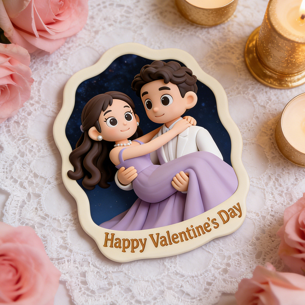 Custom Figurine 3D Printed Couple Gift Custom Photo Decoration Romantic Personalized Valentine’s Day Anniversary Decor
