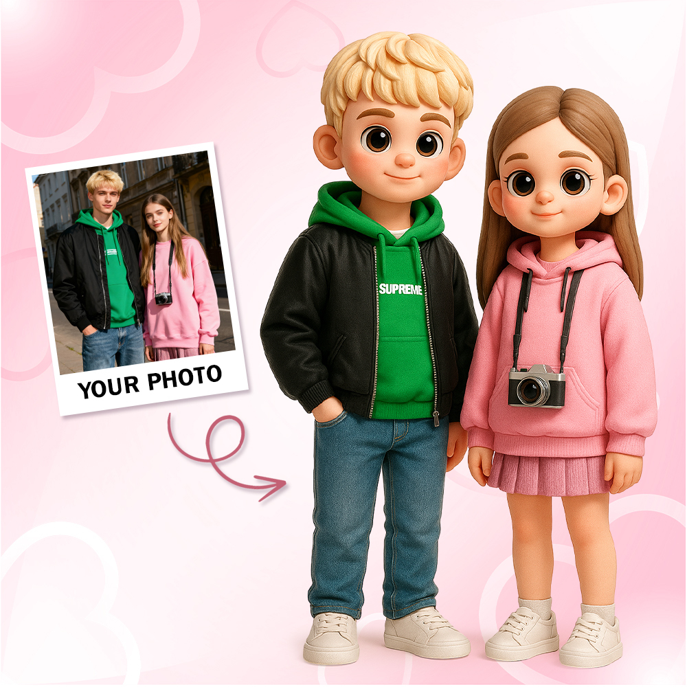 Custom 3D Action Figure from Your Photo Personalized Toy Figure Unique & Memorable Gift for Lovers, Boyfriends, Girlfriends
