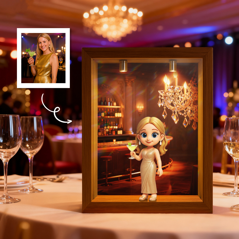 Custom 3D Figure Diorama  Frame Display Case with Spot Light and Dustproof Design DIY Gift