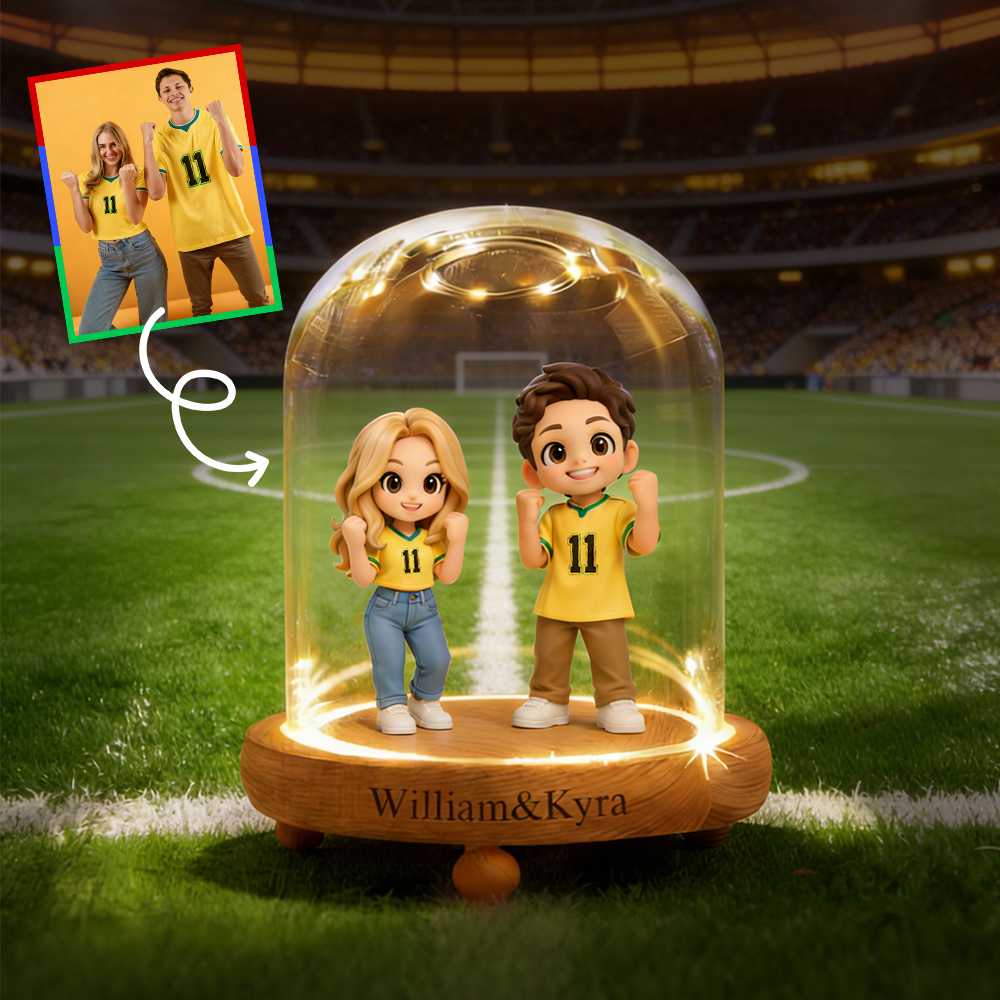Lampada Personalizzata Con Figura 3D Per Tifoso Di Calcio Dalla Foto Luce Notturna Personalizzata Per Amante Del Calcio - 