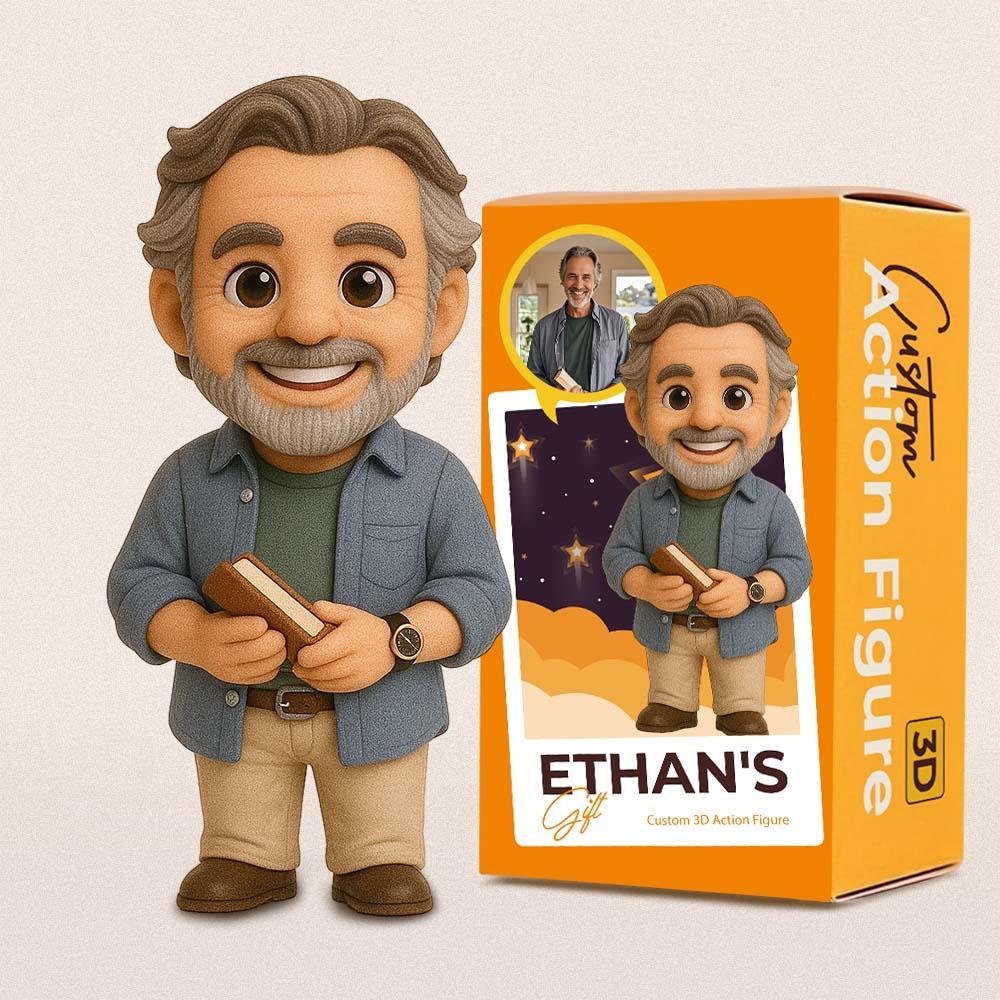 Custom Dad 3D Action Figure from Photo Personalized Toy Figure Custom Action Figure Gifts For Dad