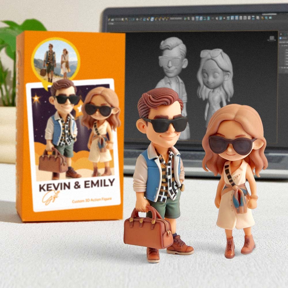 Custom 3D Mini Figure from Your Photo Personalized Unique & Memorable Gift for Couple