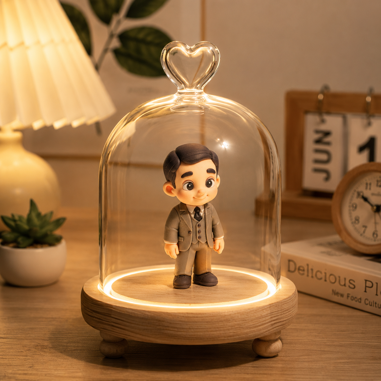 Figura 3D Personalizzata Lampada Notturna LED a Forma di Cuore con Foto Regalo Romantico Unico per Coppie Anniversario Compleanno San Valentino Decorazione Casa