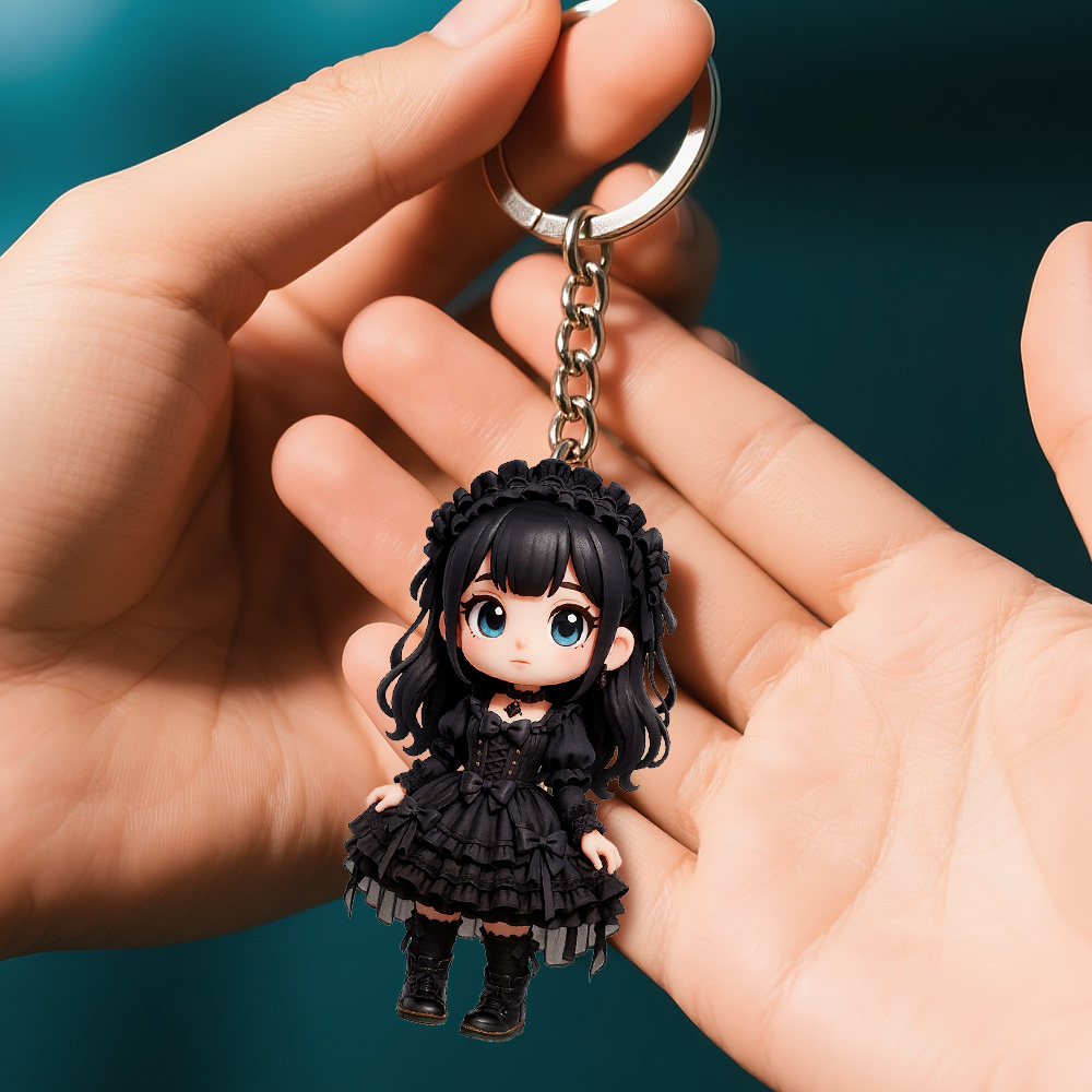 Portachiavi Personalizzato In Stile Lolita Con La Tua Foto, Accessorio Carino E Personalizzato, Regalo Unico Per Amici E Amanti, Regalo Di Compleanno.