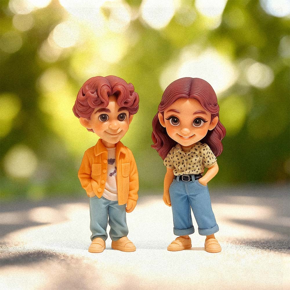 Custom 3D Full Body Figurine Custom Your Favorite Photo in Memorable Personalized Gift for Couples
