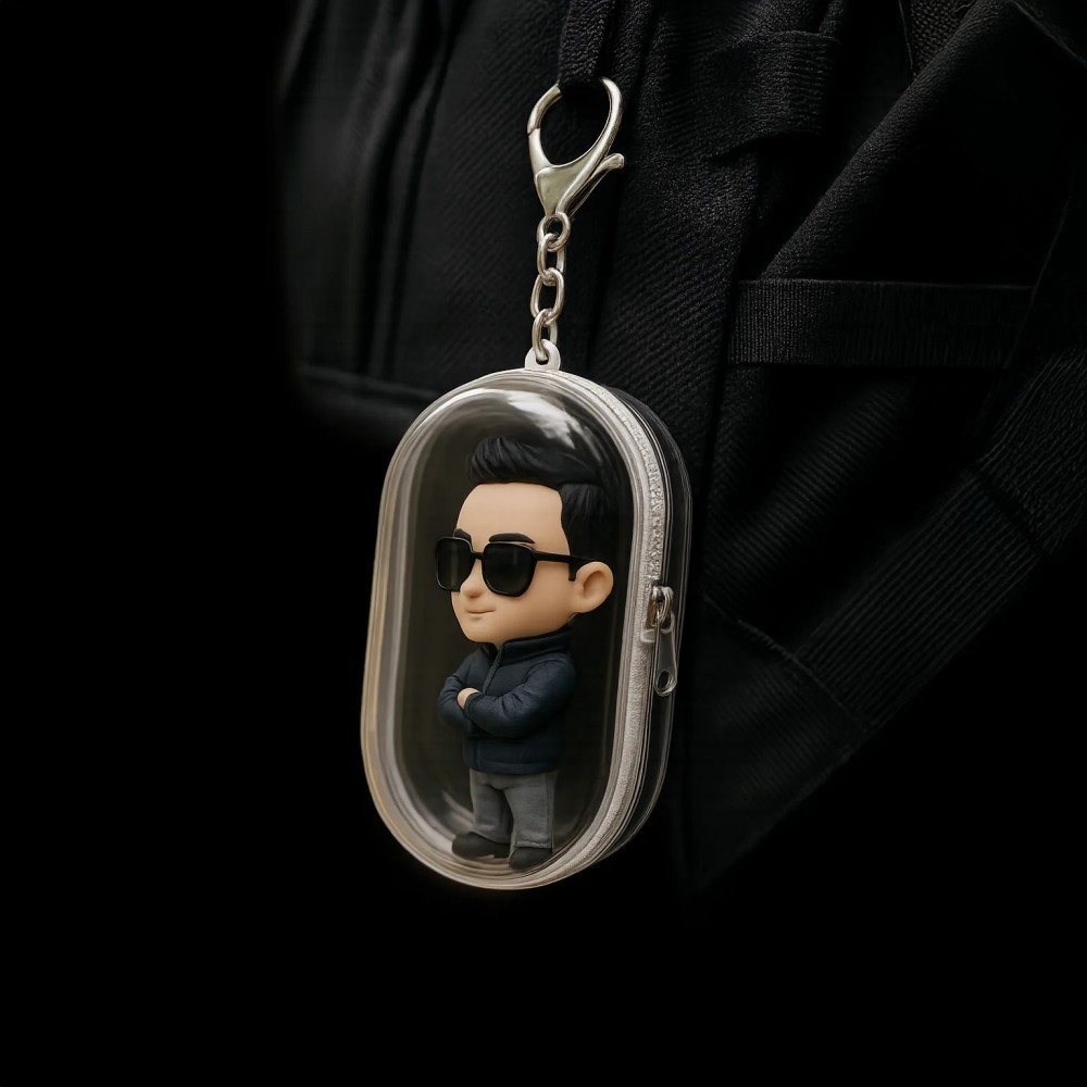 Custom 3D Backpack Charm from Your Photo Personalized Mini Character Accessory Cute Gift for All Ages