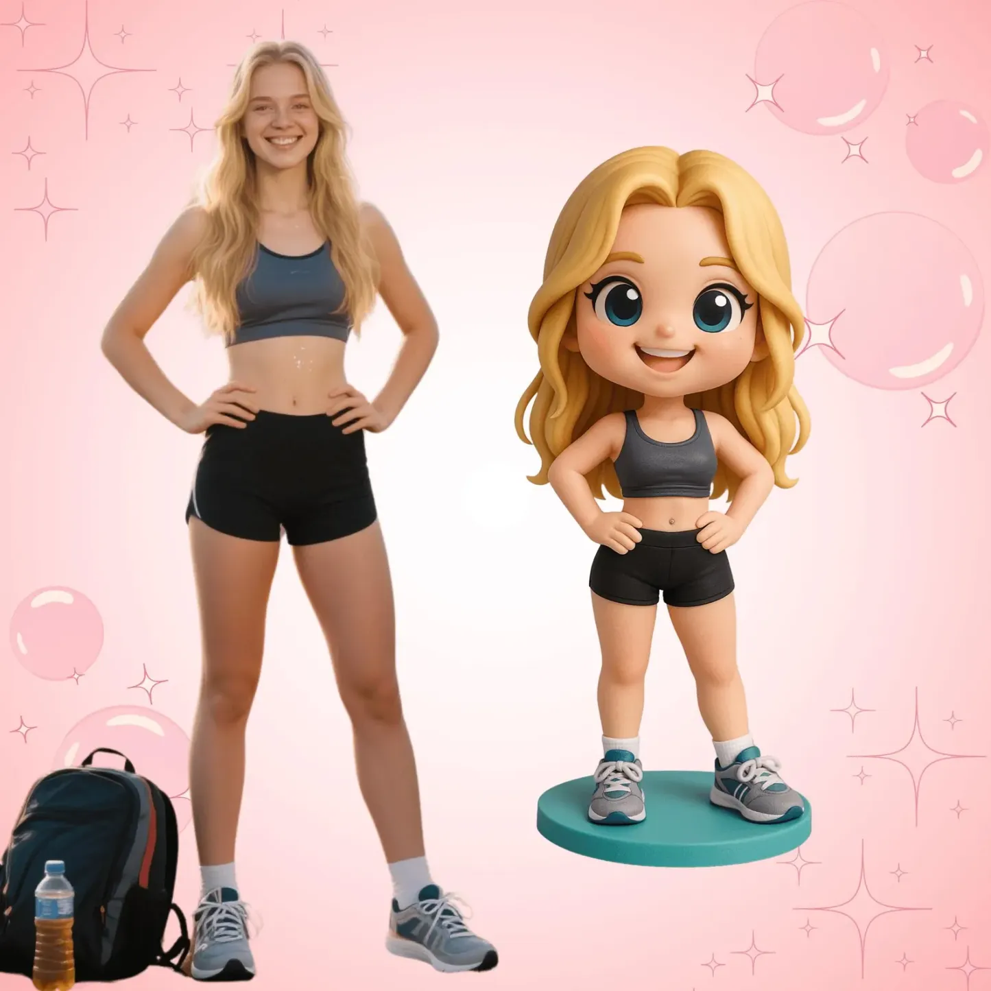 Custom 3D Sports Action Figure Made from Your Photo Perfect Gift for Sport Lovers