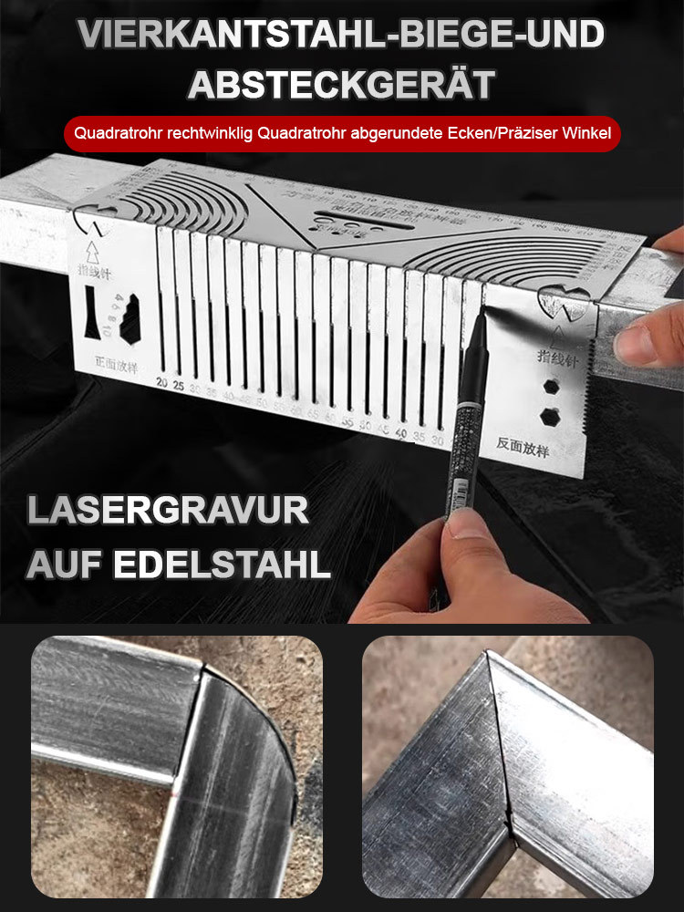 Schweißpartner Radiusmarkierung Edelstahl Anreißmaßstab