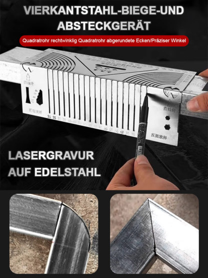 Schweißpartner Radiusmarkierung Edelstahl Anreißmaßstab