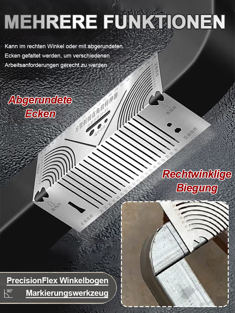 Schweißpartner Radiusmarkierung Edelstahl Anreißmaßstab