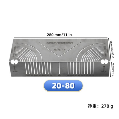 Schweißpartner Radiusmarkierung Edelstahl Anreißmaßstab