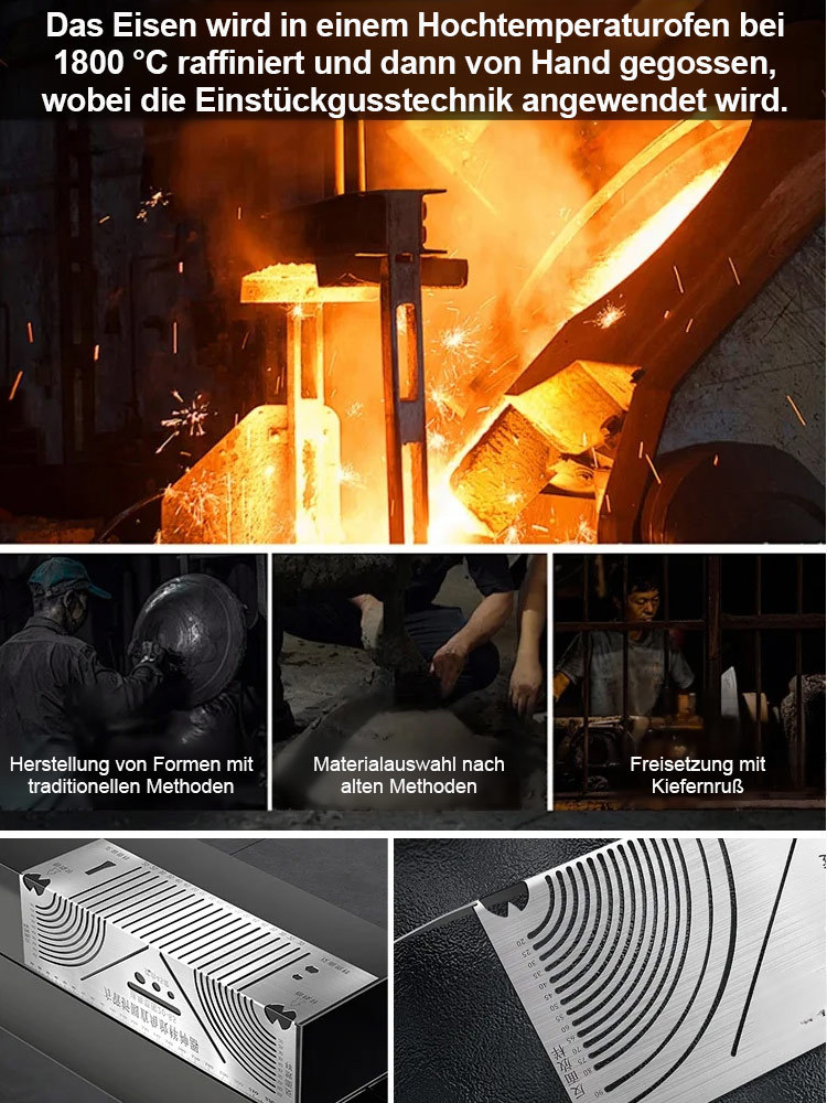 Schweißpartner Radiusmarkierung Edelstahl Anreißmaßstab