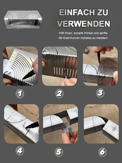 Schweißpartner Radiusmarkierung Edelstahl Anreißmaßstab