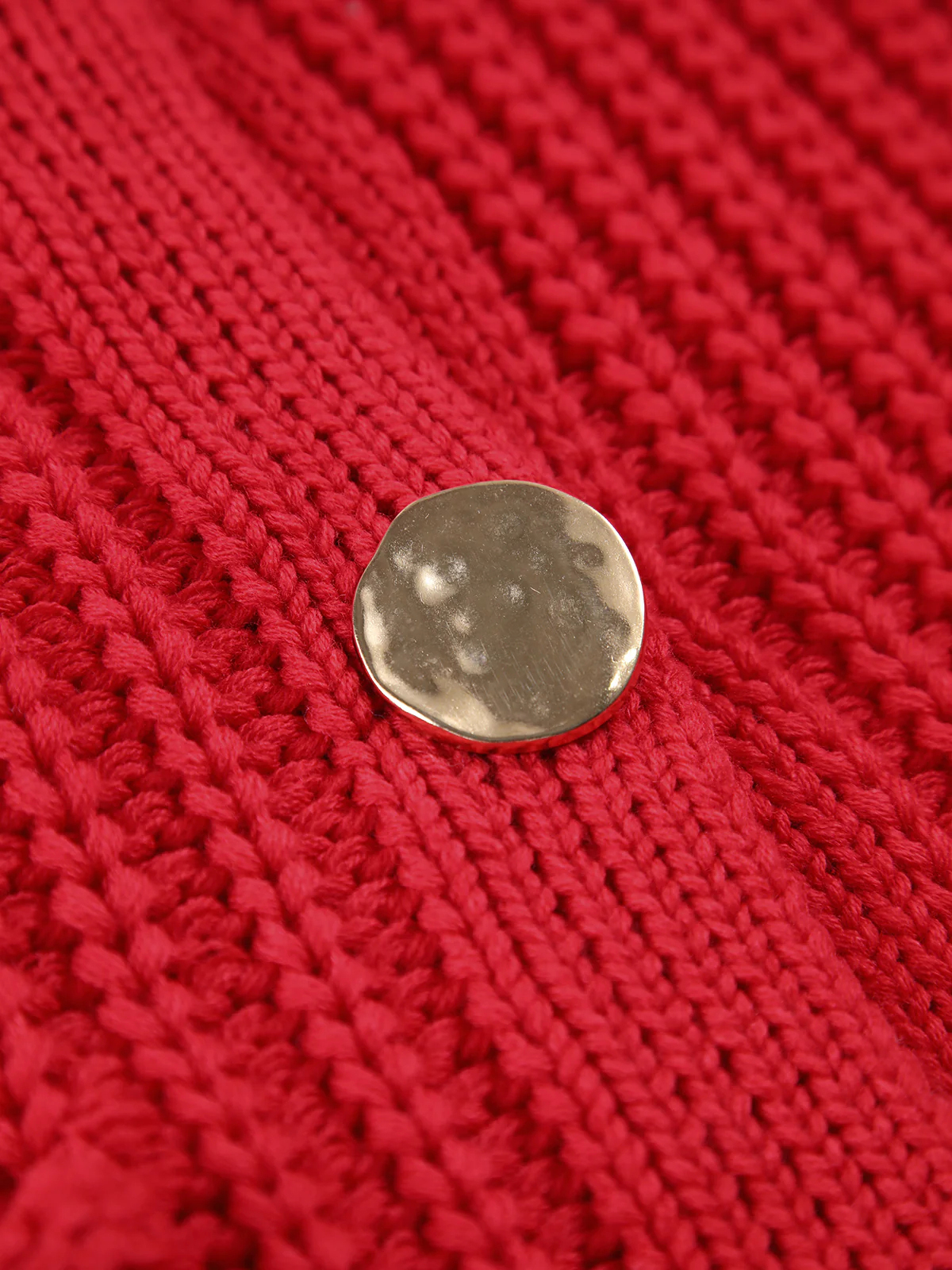 Women's Metal Button Placket Knitted Vest