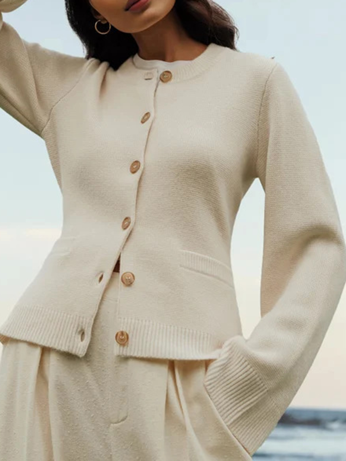 Women's Round Neck Cardigan