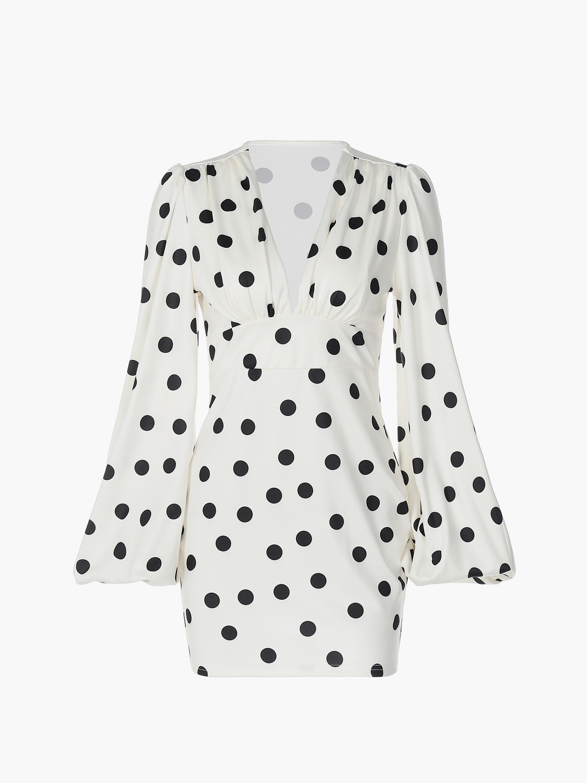 Women's Polka-Dot Trumpet Sleeve Dress