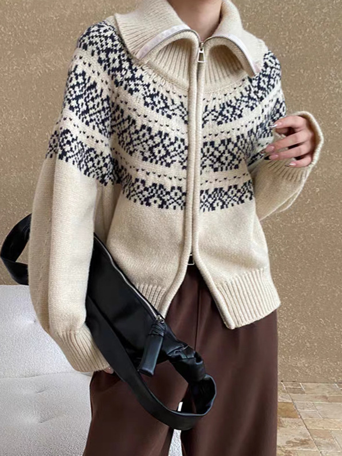 Fair Isle Jacquard Cardigan