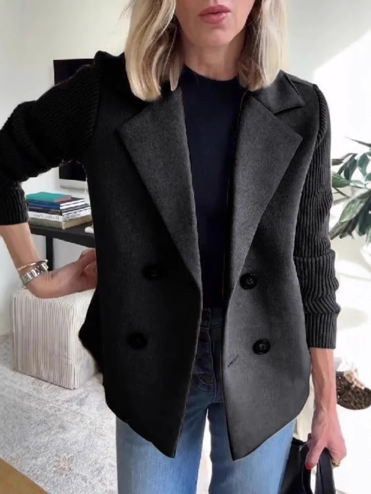 Wool Patchwork Coat
