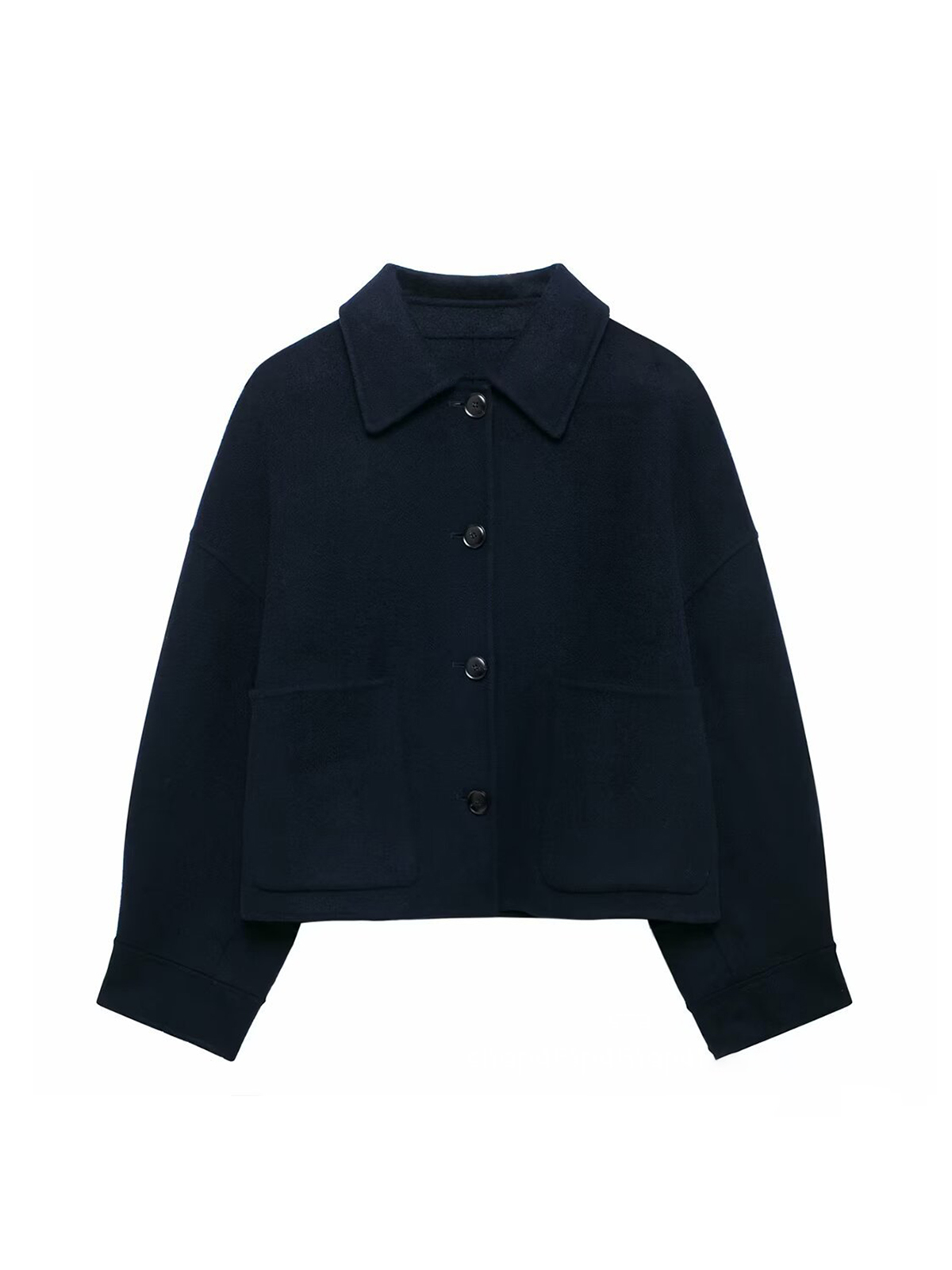 Loose Pocket Woolen Jacket