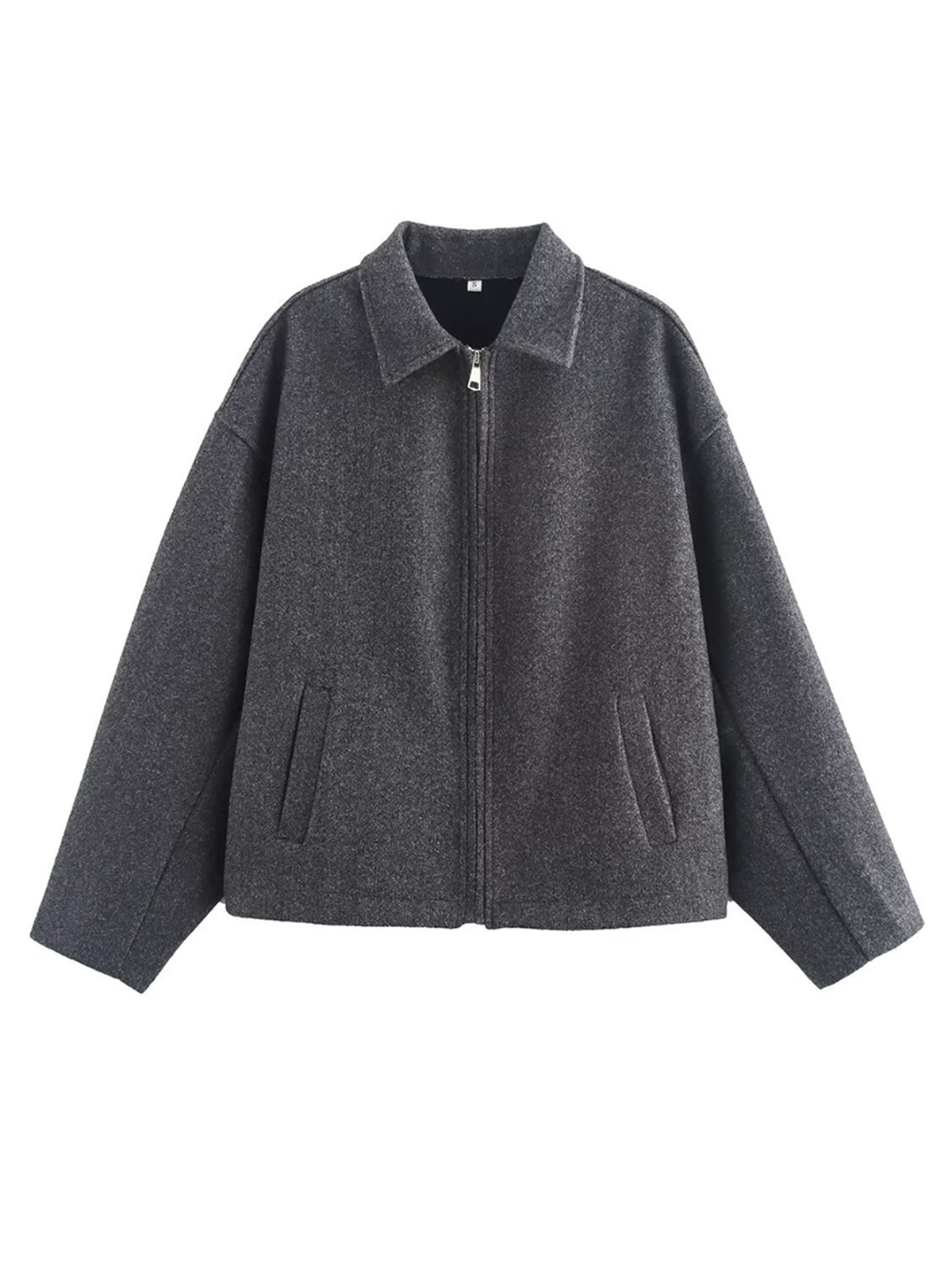 Women's Lapel Long-Sleeved Zipper Jacket