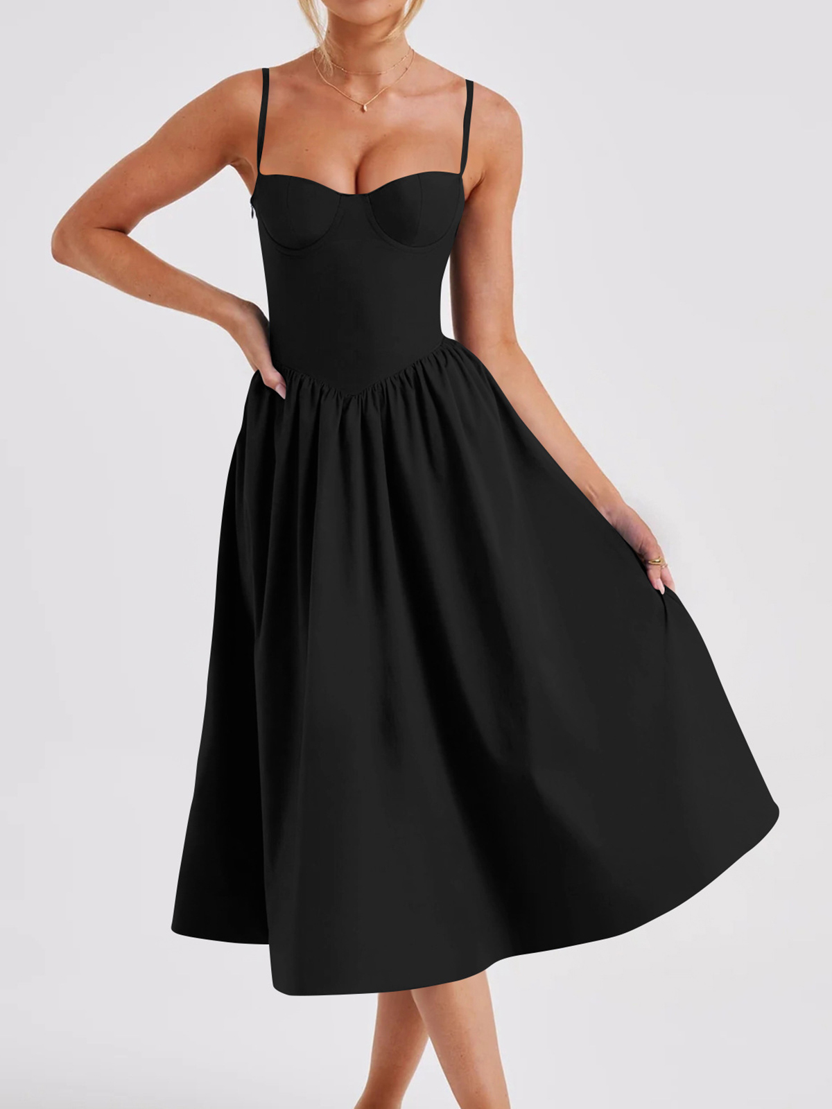 Women's French Retro Waist Dress