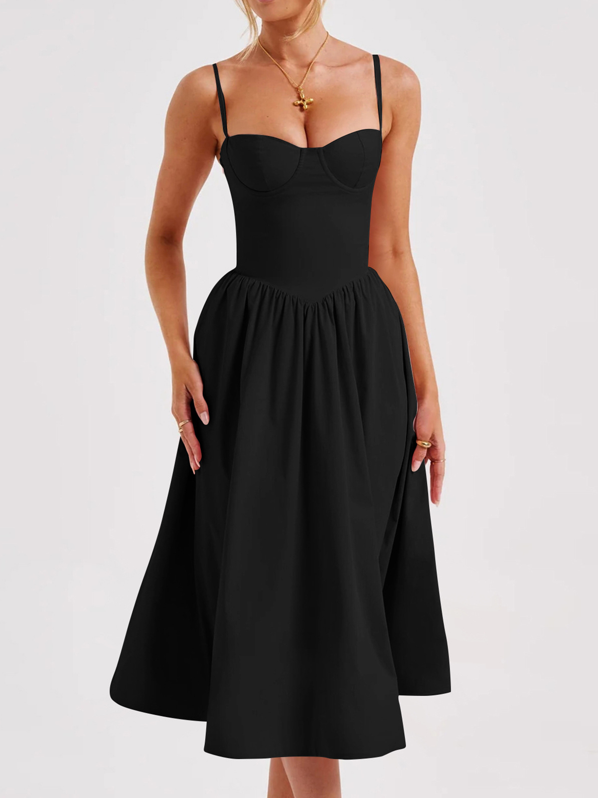 Women's French Retro Waist Dress