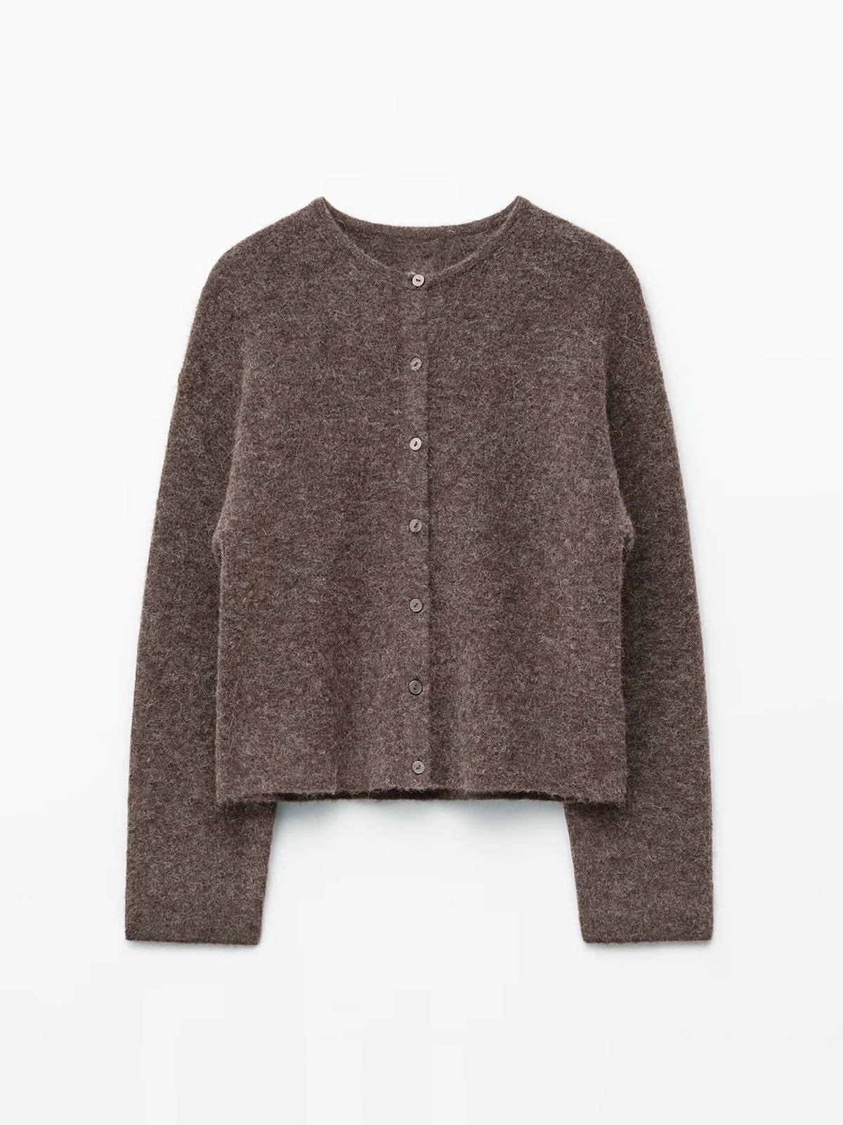 Solid Color Blended Knit Cardigan