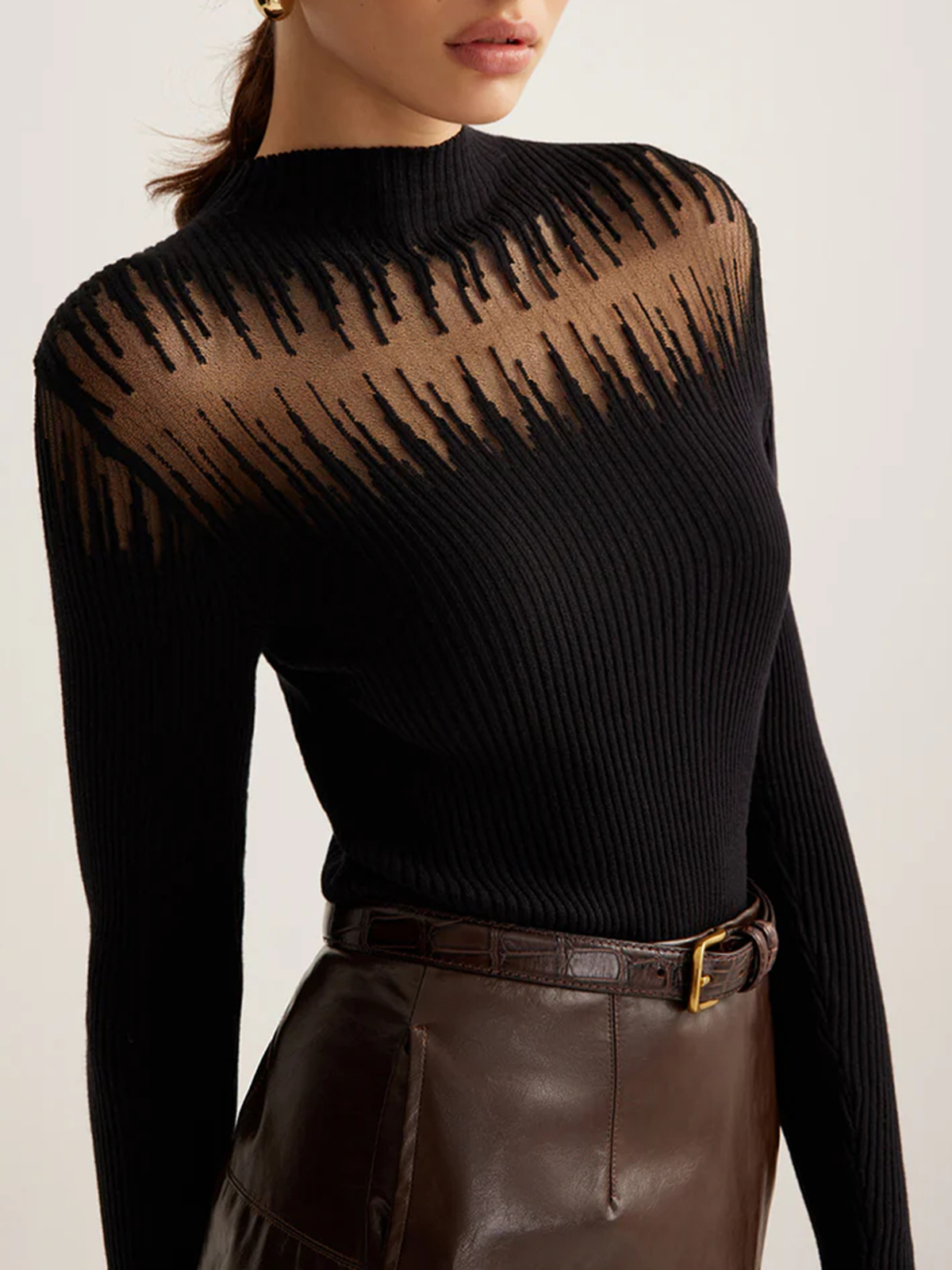 Women's Hollow Mesh Sexy Sweater