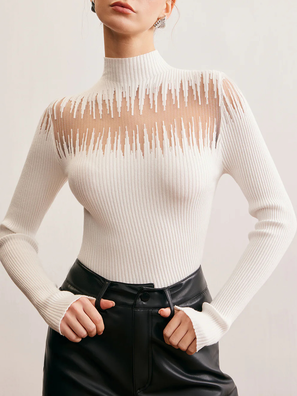 Women's Hollow Mesh Sexy Sweater