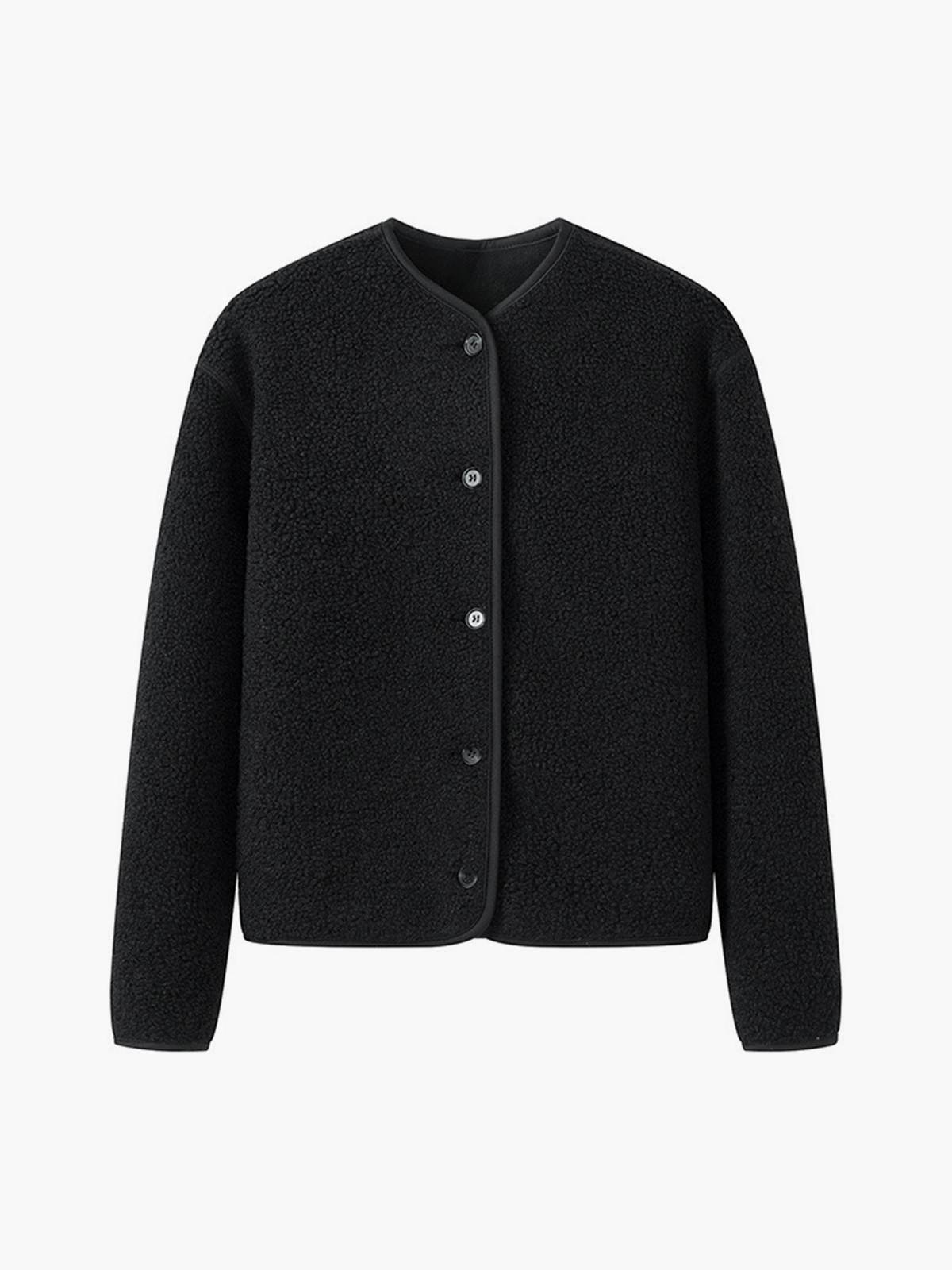 Crew Neck Fleece Coat