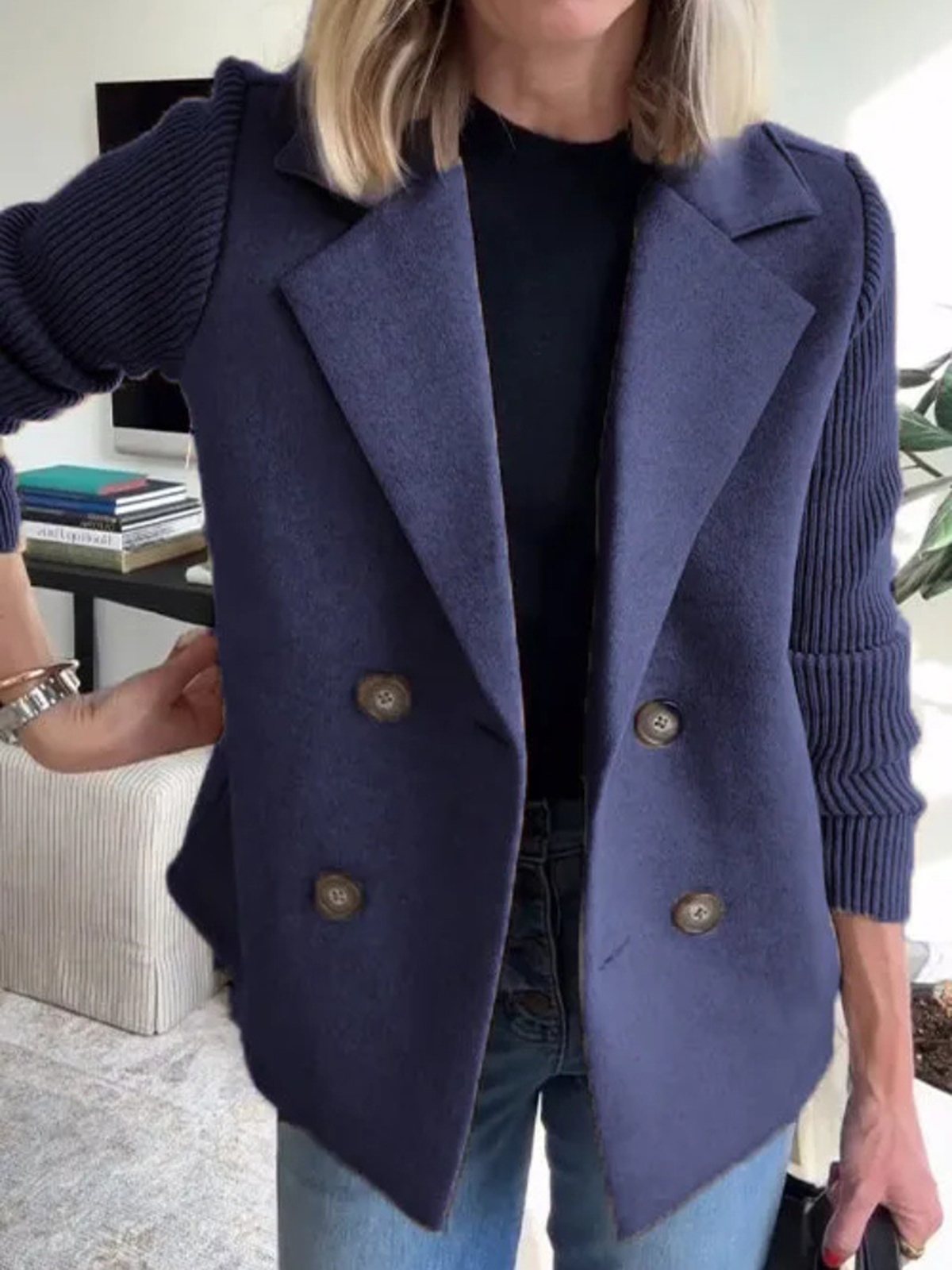Wool Patchwork Coat