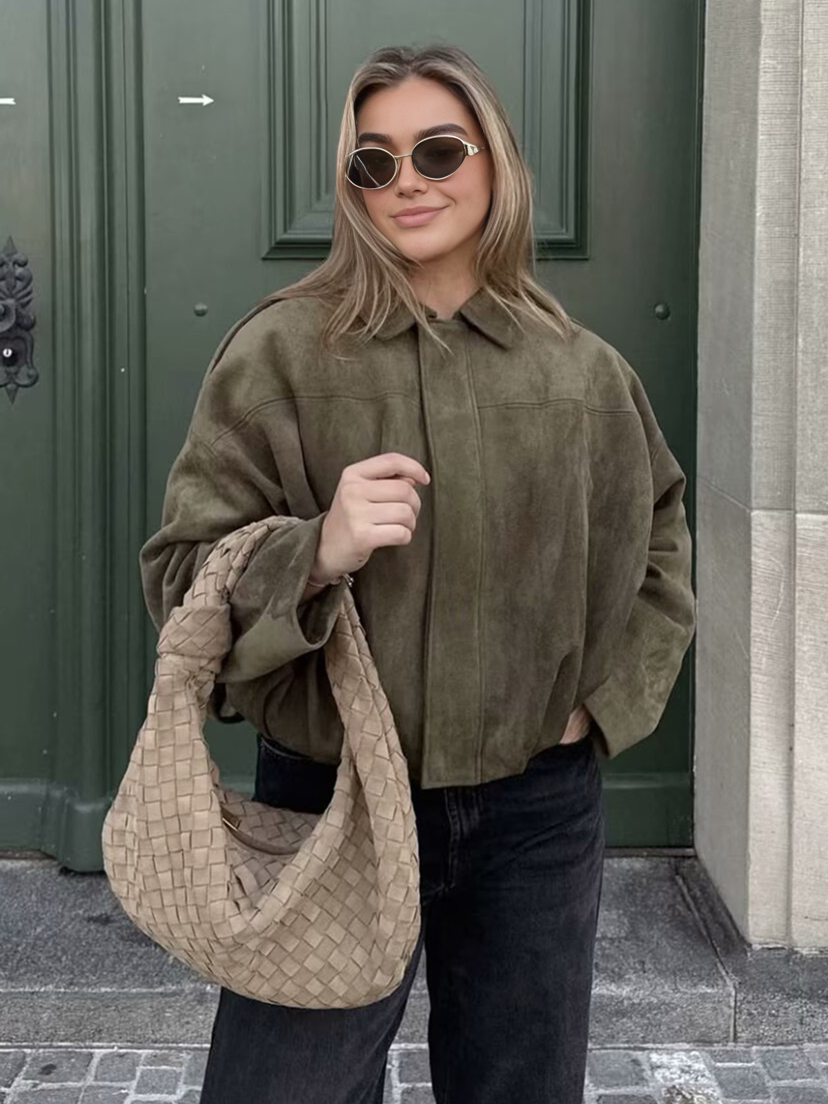 Women's Fashionable Versatile Suede Jacket