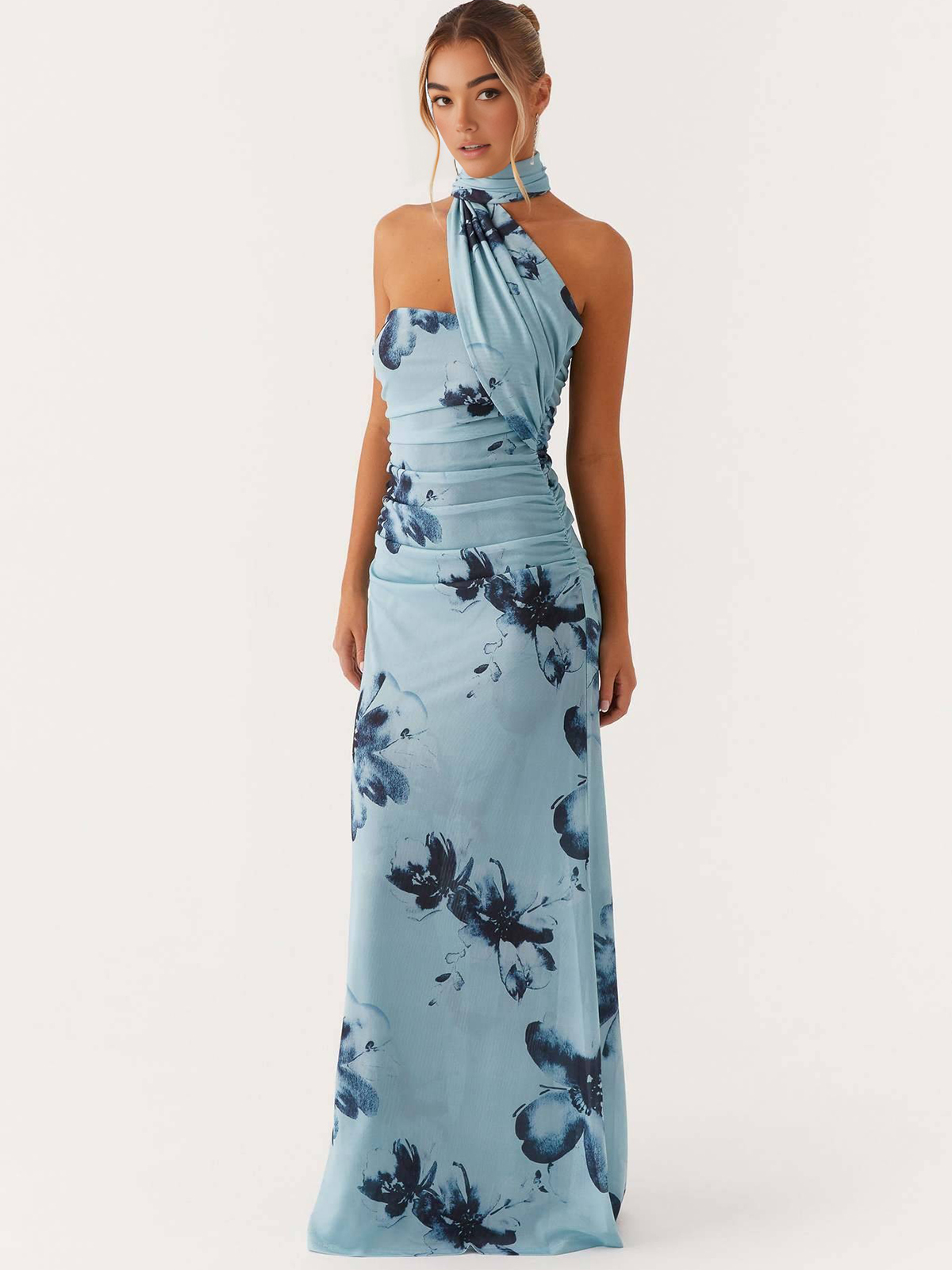 Printed Slit Maxi Dress