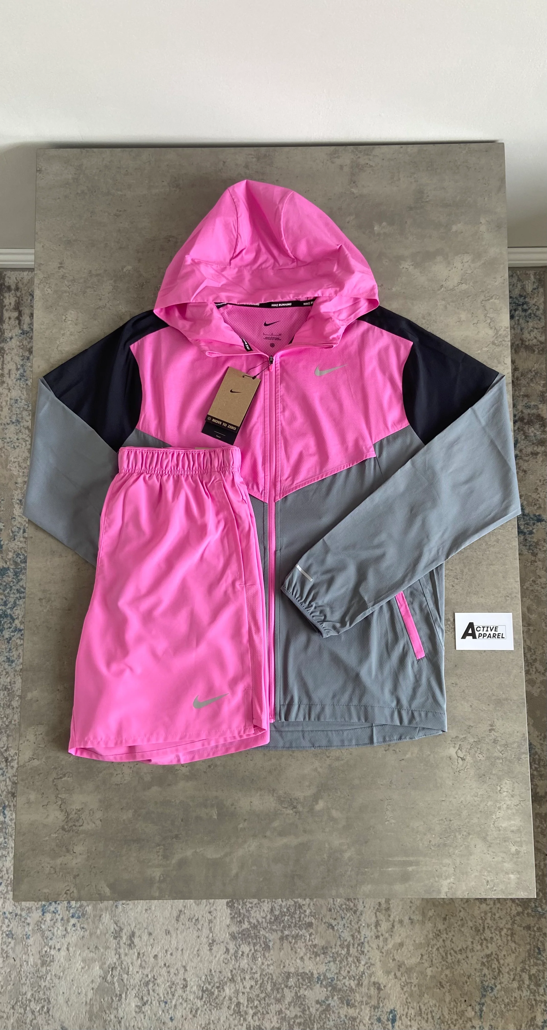 NIKE WINDRUNNER SET - PINK/GREY/BLACK