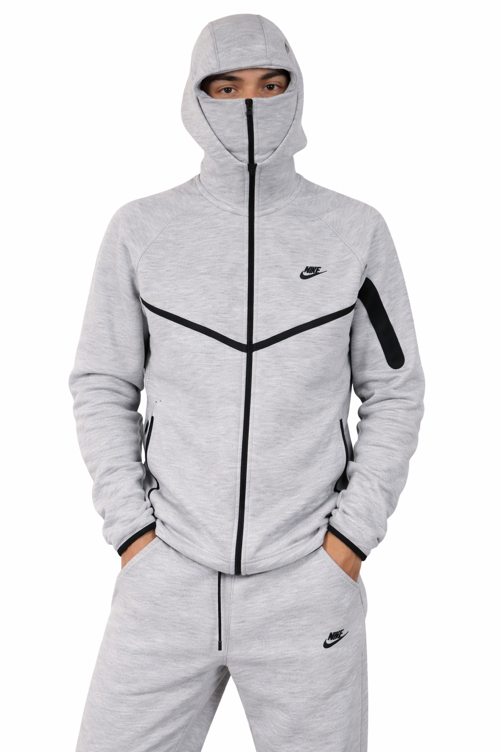 Conjunto Tech Fleece Cinza