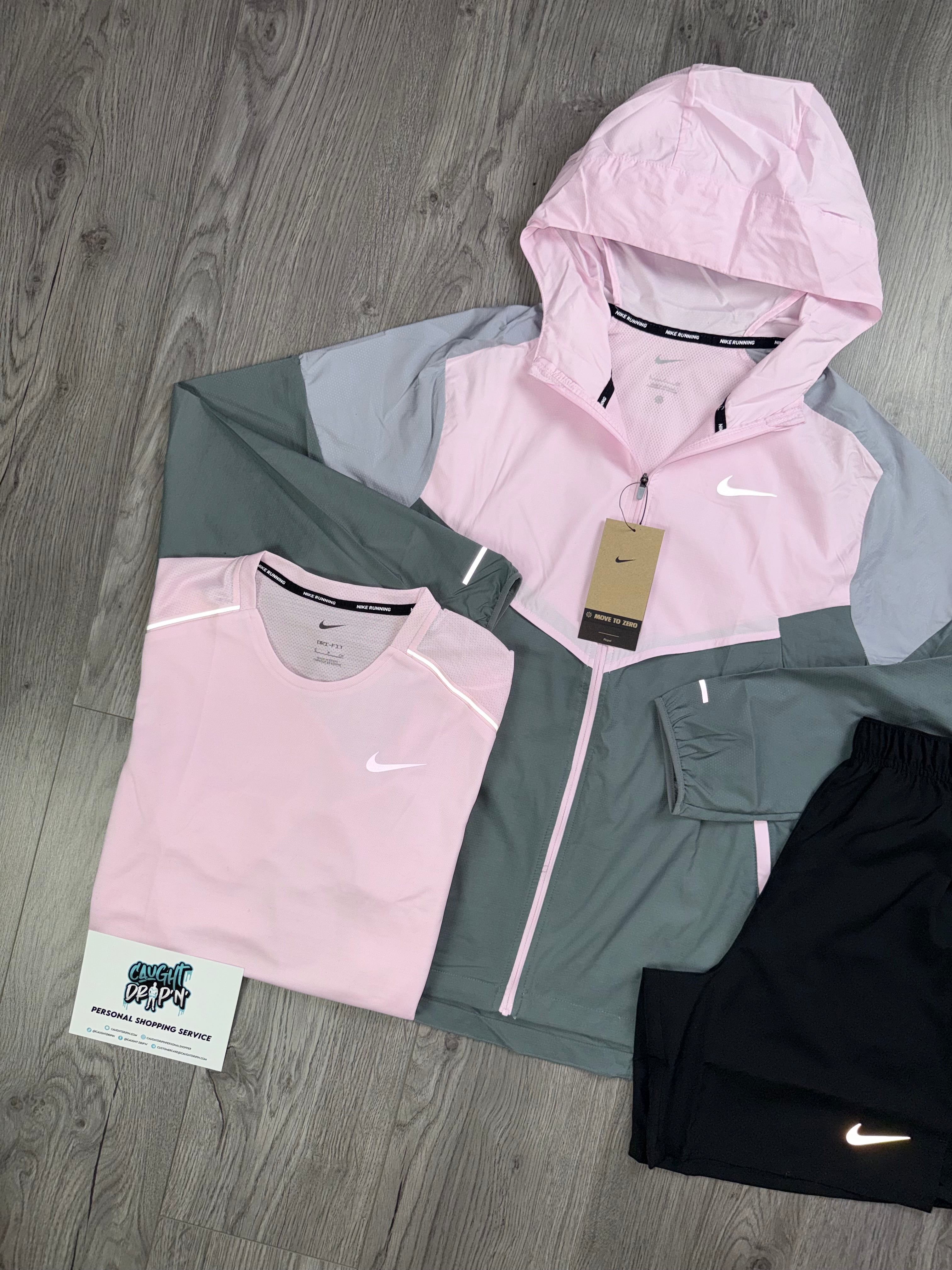 3 Piece Windrunner Pink Foam | Black Set