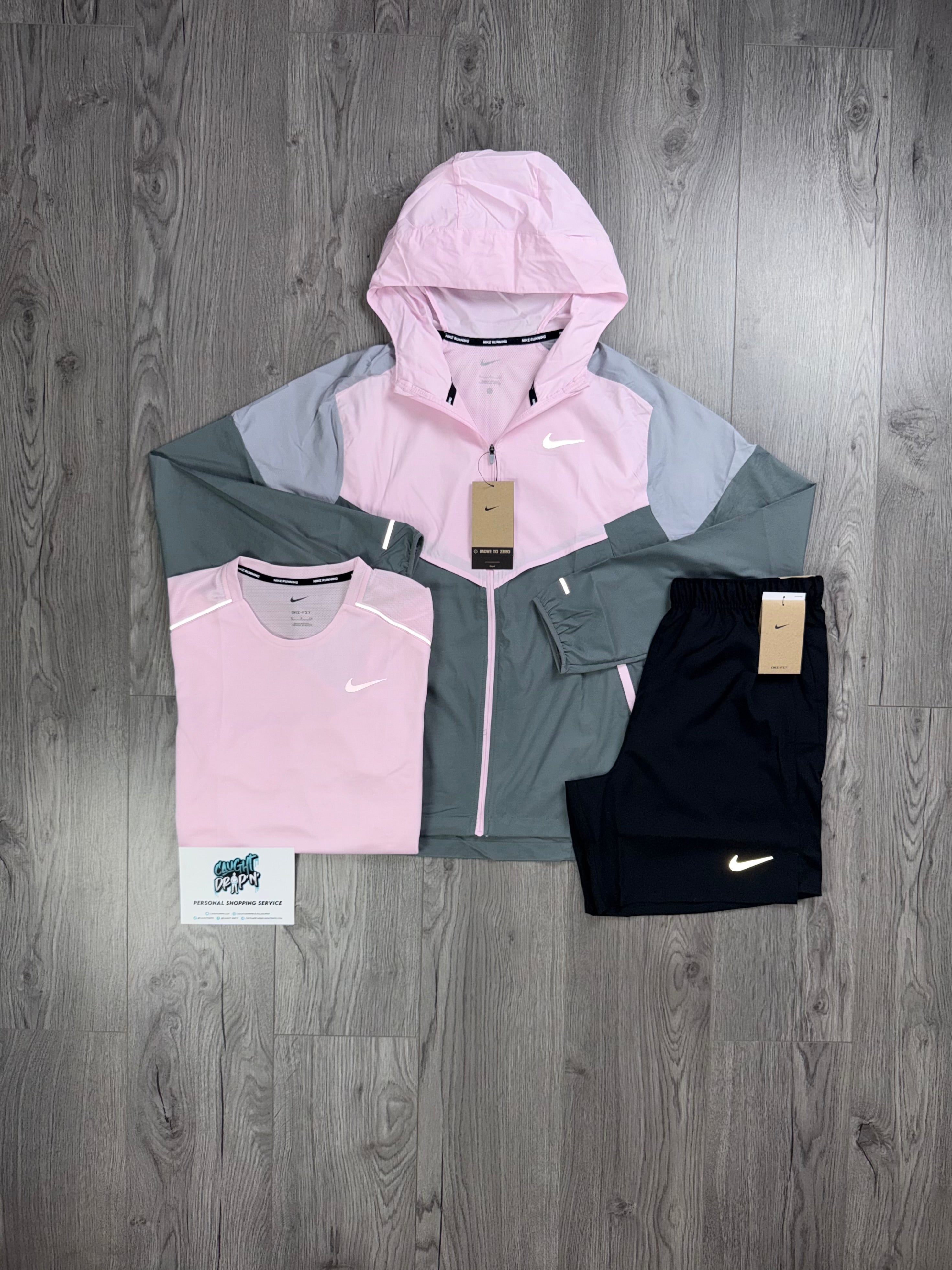 3 Piece Windrunner Pink Foam | Black Set
