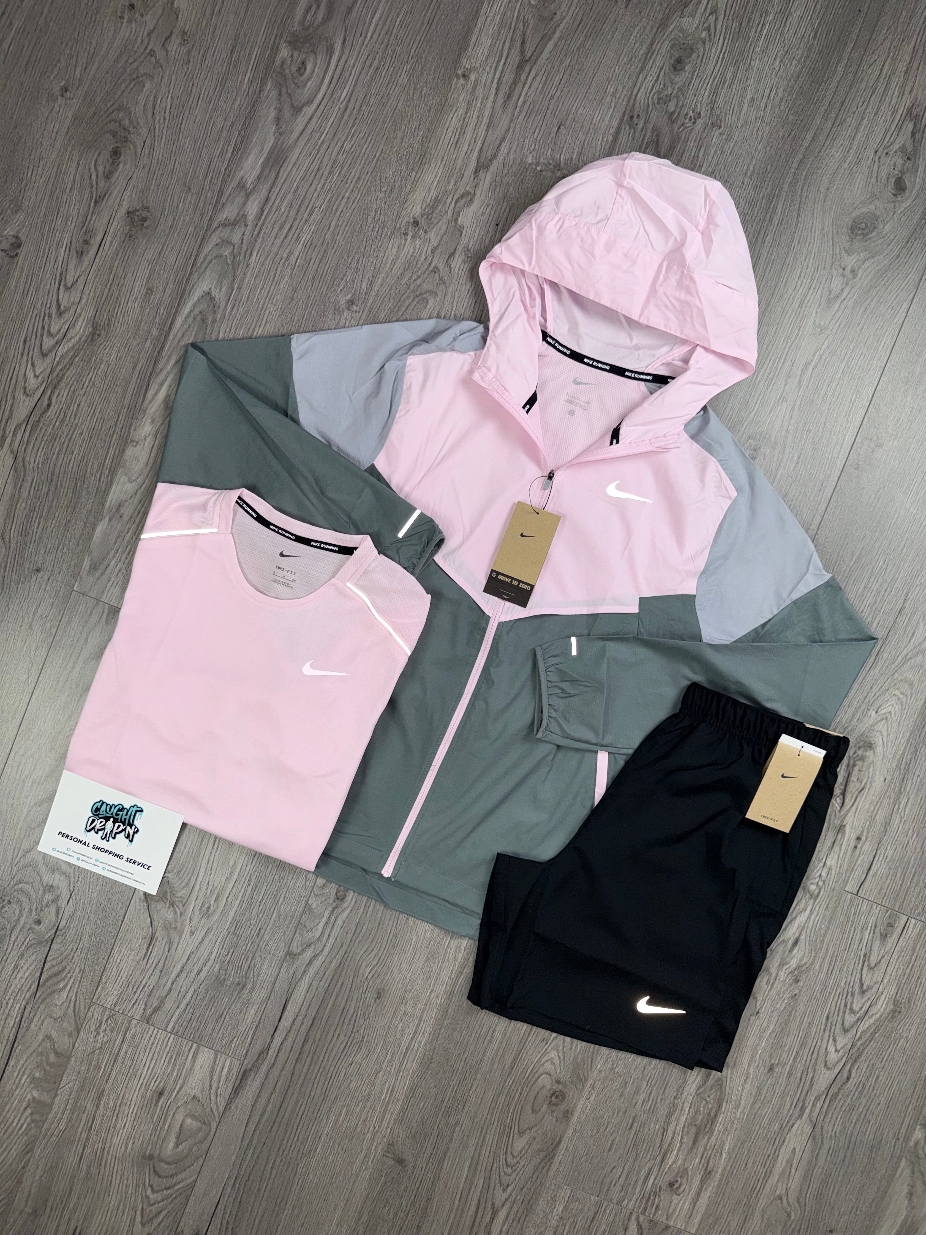 3 Piece Windrunner Pink Foam | Black Set